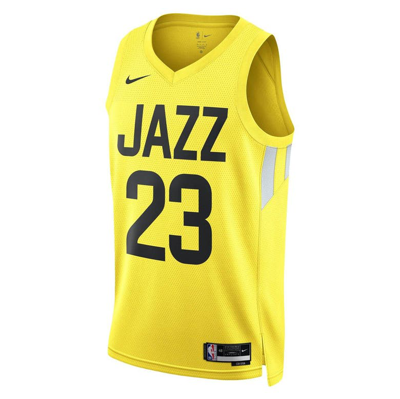 Shop Nike Unisex  Lauri Markkanen Gold Utah Jazz Swingman Jersey