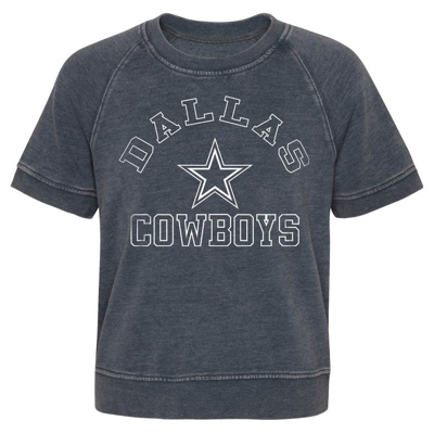 Shop Outerstuff Girls Juniors Charcoal Dallas Cowboys Cheer Squad Raglan T-shirt