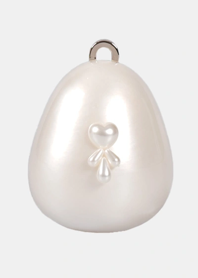 Shop Simone Rocha White Nano Pearl Egg Bag