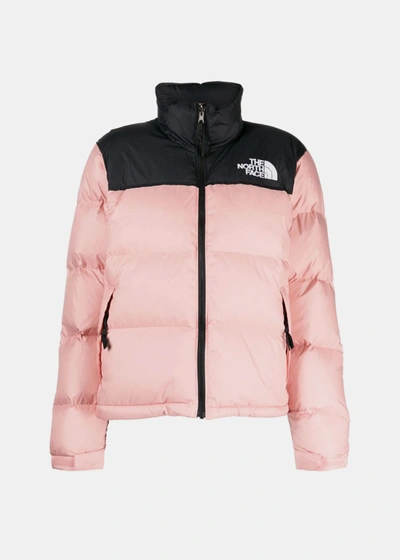 Shop The North Face Light Pink & Black 1996 Retro Nuptse Jacket In Shady Rose/tnf Black