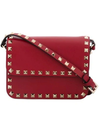 Valentino Garavani 'rockstud' Crossbody Bag In Red