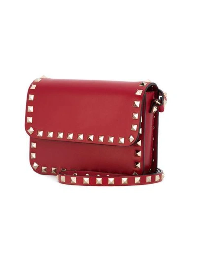 Shop Valentino 'rockstud' Crossbody Bag In Red