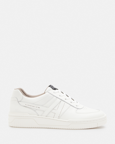 Shop Allsaints Vix Low Top Round Toe Leather Sneakers In White