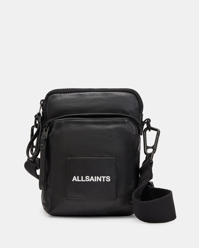 Shop Allsaints Falcon Leather Pouch Bag In Black