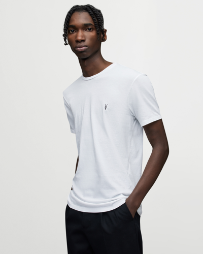 Shop Allsaints Men's Slim Fit Regular Tonic Short Sleeve Crew T-shirt In White