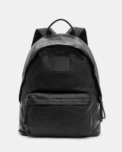 Shop Allsaints Carabiner Leather Backpack In Black