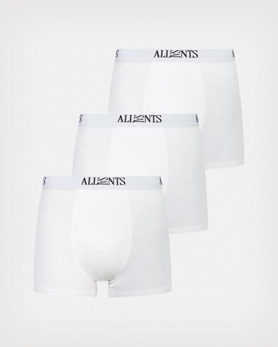 Shop Allsaints Wren Boxers 3 Pack In White/white/white