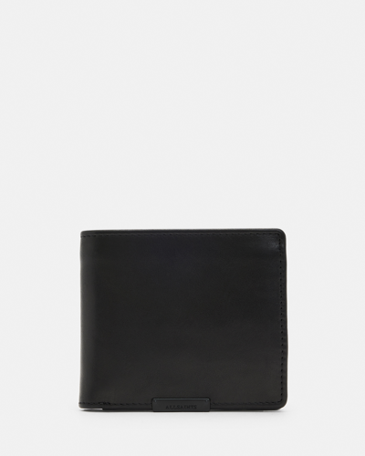 Shop Allsaints Blyth Bi-fold Leather Wallet In Black