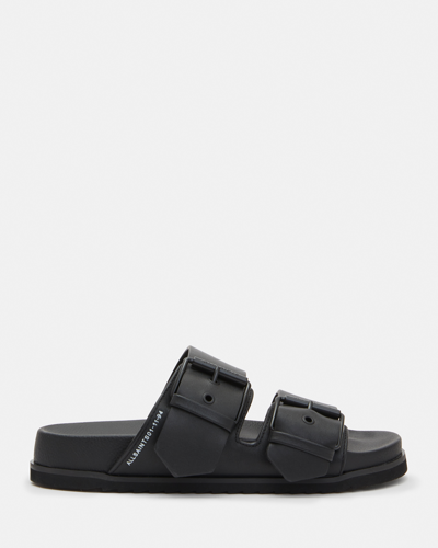 Shop Allsaints Sian Leather Sandals In Black