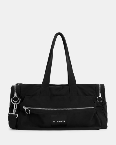 Shop Allsaints Soma Recycled Travel Holdall Bag In Black