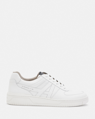 Shop Allsaints Vix Leather Low Top Trainers In White