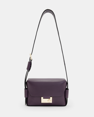 Shop Allsaints Frankie 3-in-1 Leather Crossbody Bag In Purple Port