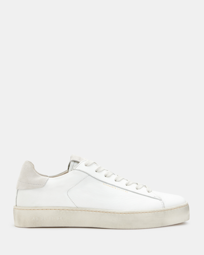 Shop Allsaints Shana Leather Sneakers In White