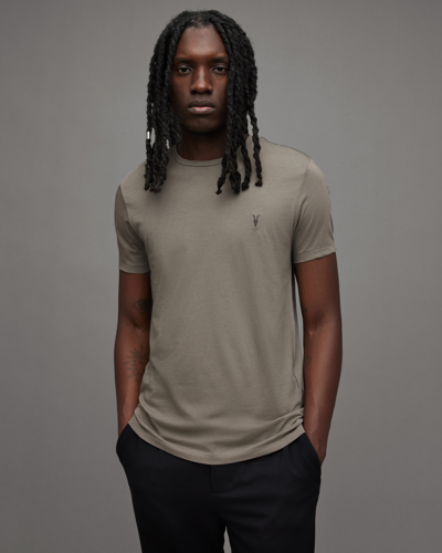 Shop Allsaints Men's Cotton Slim Fit Tonic Crew T-shirt In Flint Grey