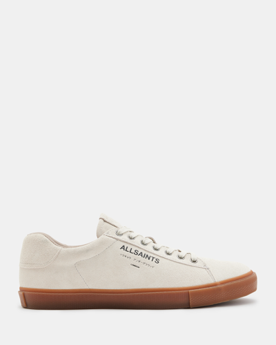 Shop Allsaints Underground Suede Low Top Sneakers In White