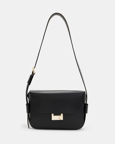 Shop Allsaints Etienne Leather Shoulder Bag In Black