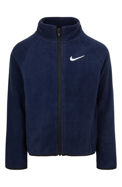 Nike Fleece Jacket In Obsidian