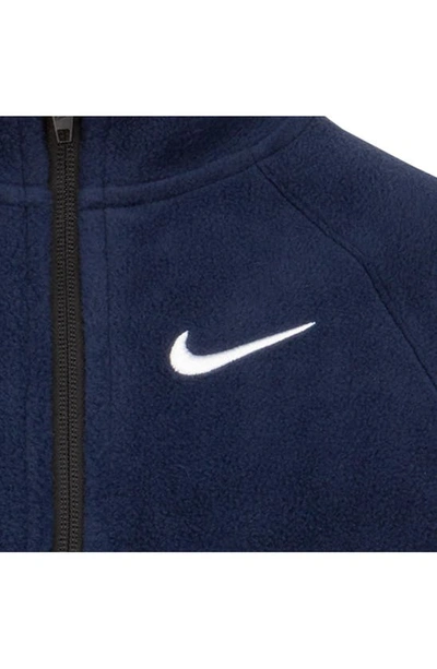 Nike Fleece Jacket In Obsidian