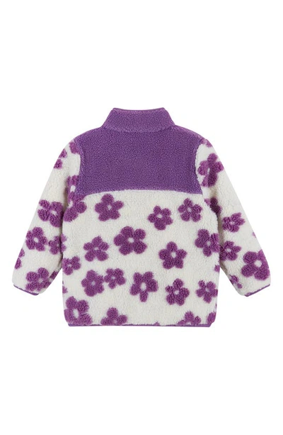 Shop Andy & Evan Kids' Floral Pullover Sweater In Purple