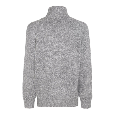 Shop Brunello Cucinelli Raglan-sleeved Zip-up Knitted Cardigan