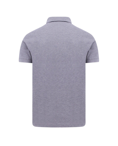 Shop Stone Island Compass Logo Embroidered Short-sleeved Polo Shirt In Grey