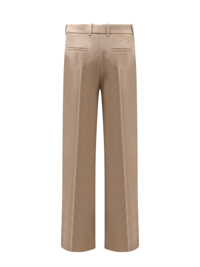 Shop Chloé Flared Tailored Trousers In Beige