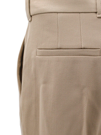 Shop Chloé Flared Tailored Trousers In Beige
