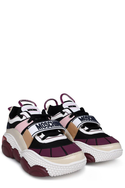 Shop Moschino Teddy Pop Panelled Chunky Sneakers In Fantasia