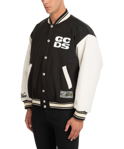 Shop Gcds Wirdo Wirdo Bomber Jacket In Black