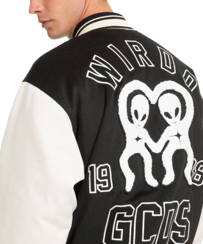 Shop Gcds Wirdo Wirdo Bomber Jacket In Black