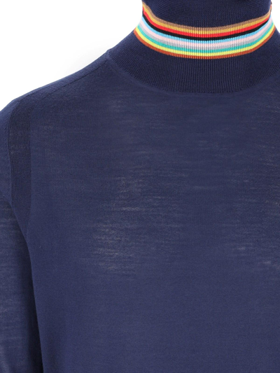 Shop Paul Smith Turtleneck Sweater In Blu Navy