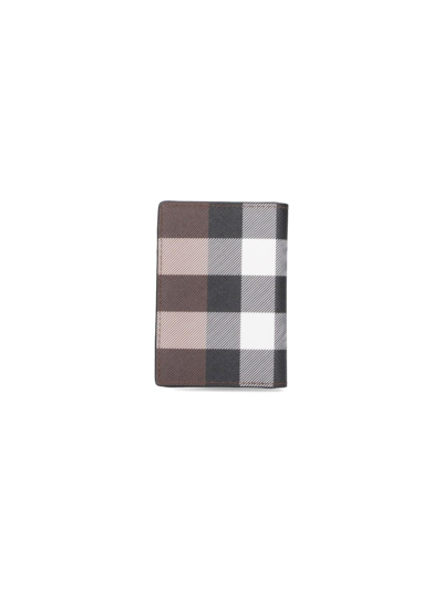 Shop Burberry Tartan Bi-fold Card Holder In Brown