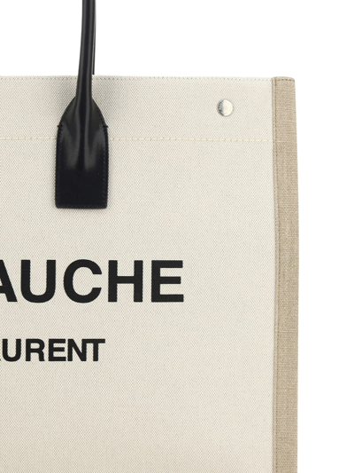 Shop Saint Laurent Rive Gauche Tote Bag In Beige