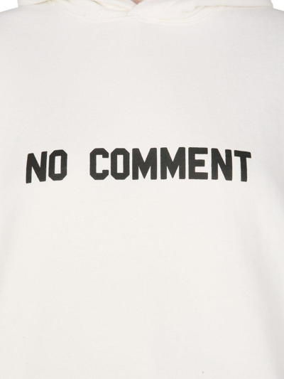 Shop Balenciaga Slogan Printed Hoodie In Bianco