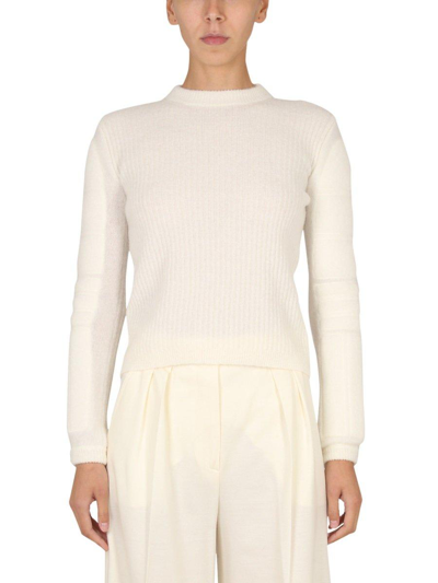 Shop Max Mara Smirne Wool Cardigan In Bianco