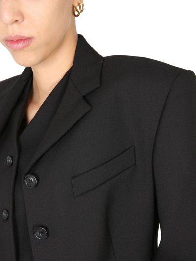 Shop Max Mara Single-breasted Long-sleeved Jacket In Nero