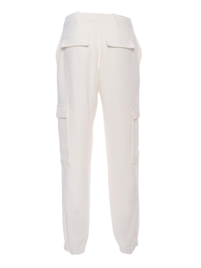 Shop P.a.r.o.s.h Elasticated Ankle Tapered Trousers In Panna