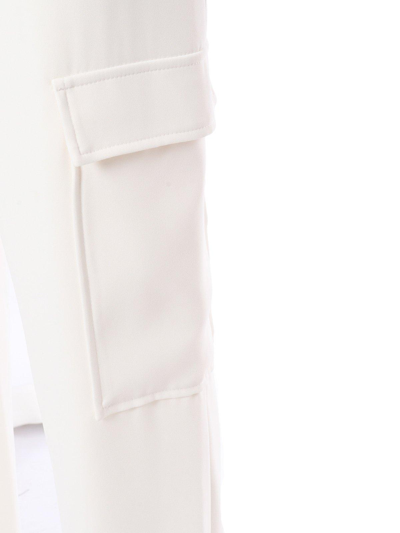 Shop P.a.r.o.s.h Elasticated Ankle Tapered Trousers In Panna