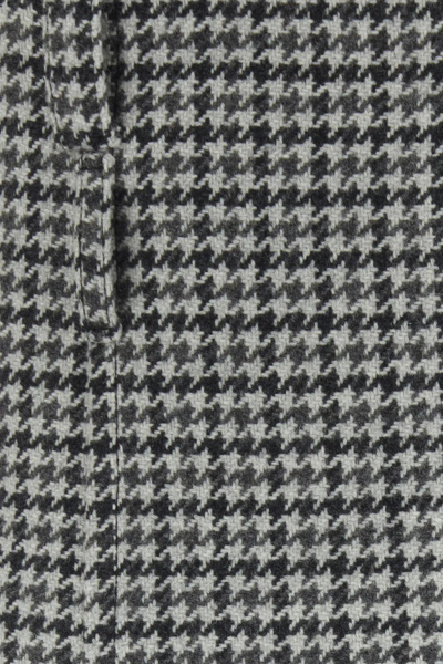Miu Miu Houndstooth Embroidered Wool Mini Skirt