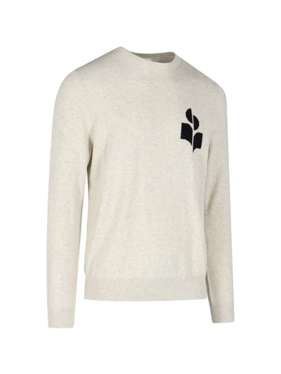 Shop Isabel Marant Evans Sweater In Grey/neutrals