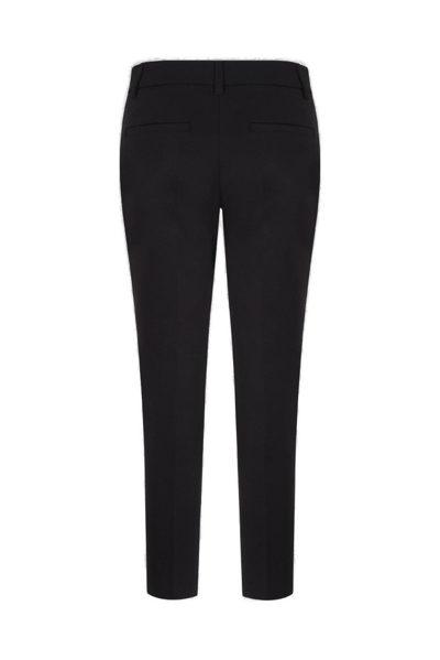 Shop Brunello Cucinelli Mid Rise Cropped Trousers In Black
