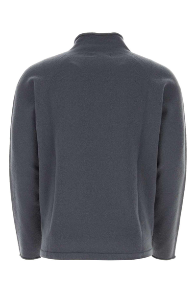 Shop Stone Island Logo Motif Printed Highneck Sweater In Grey