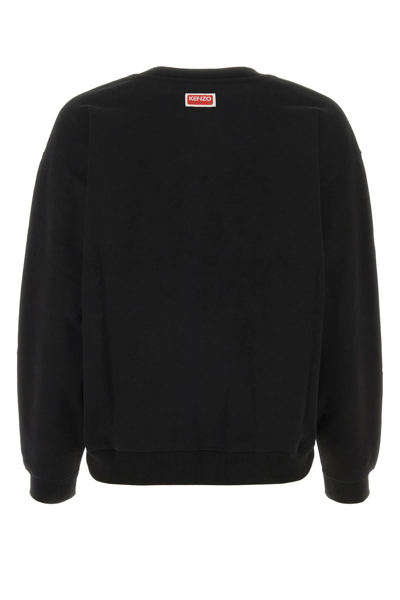 Shop Kenzo Black Stretch Cotton Sweatshirt