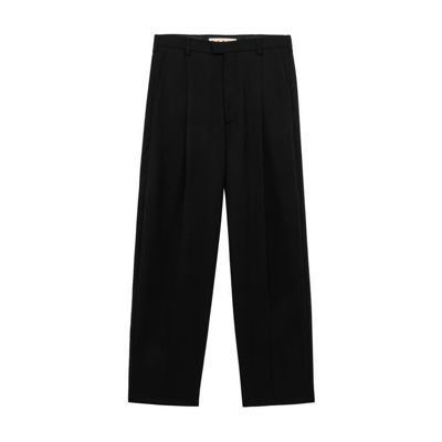 Shop Marni High Waist Tailored Trousers In Black