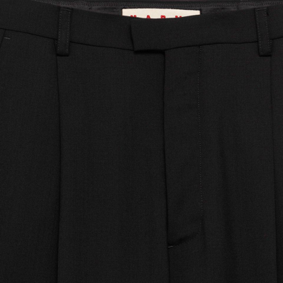 Shop Marni High Waist Tailored Trousers In Black