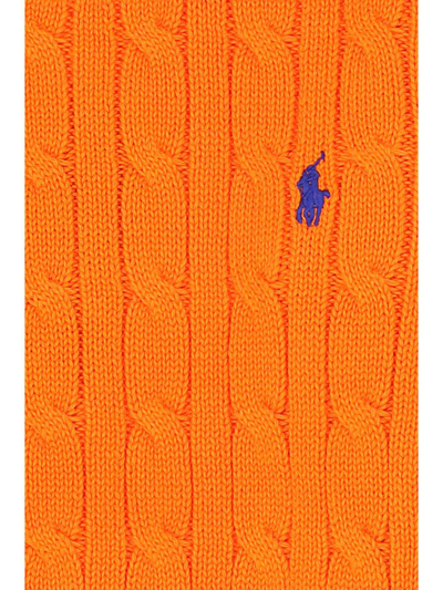 Shop Ralph Lauren Polo Pony Knitted Jumper In Orange