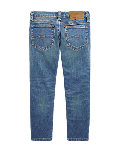 Shop Ralph Lauren Logo Patch Straight-leg Jeans In Aiden
