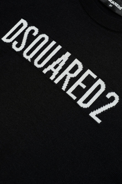 Shop Dsquared2 Logo Intarsia Knitted Jumper
