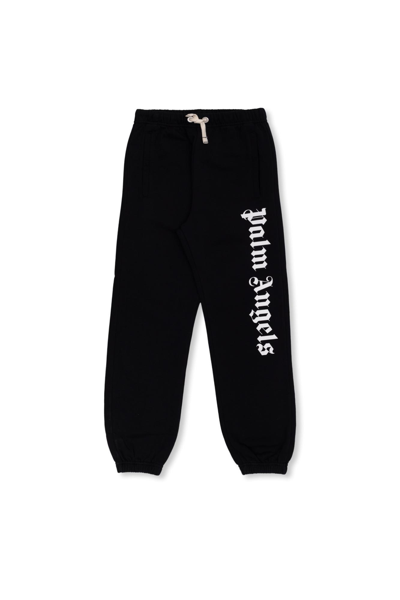 Shop Palm Angels Logo Sweatpants In Black