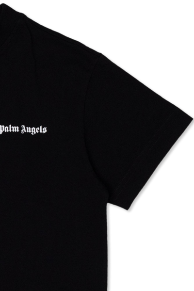 Shop Palm Angels Logo T-shirt In Black